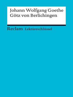 cover image of Lektüreschlüssel. Johann Wolfgang Goethe